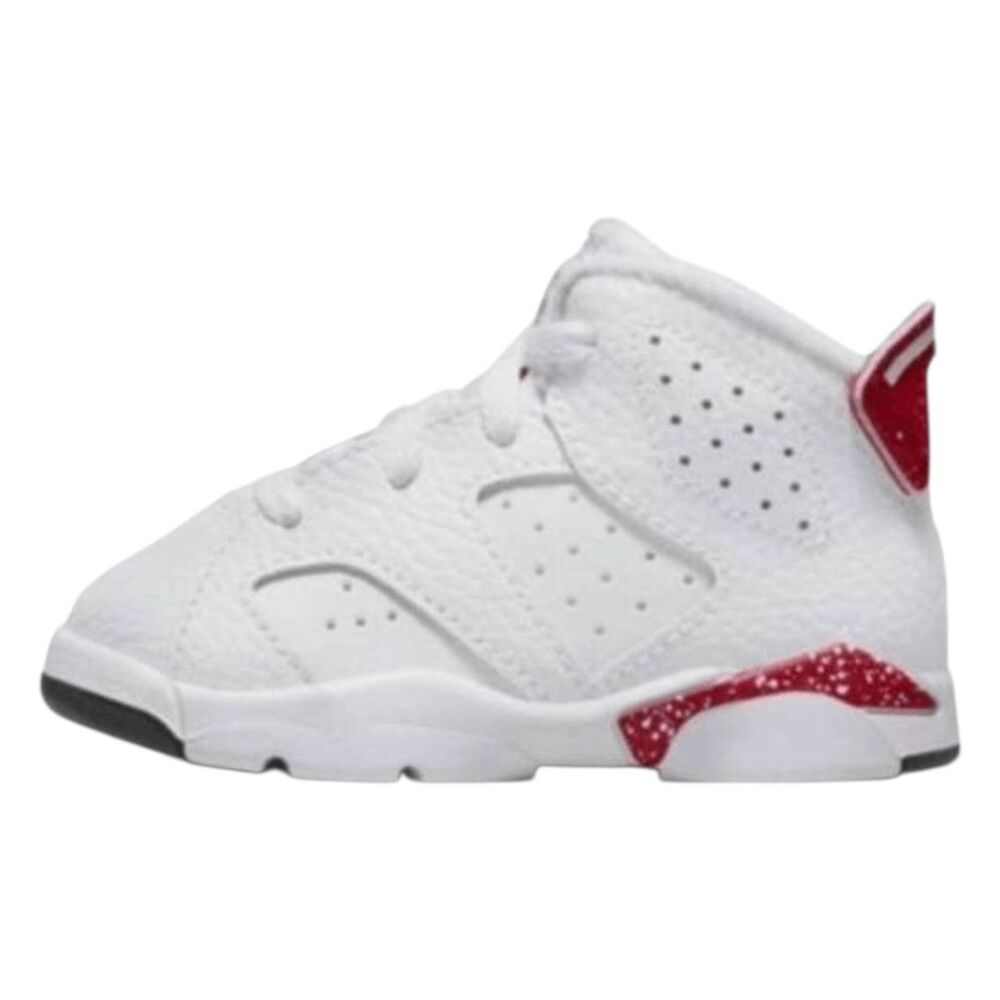 NIKE Air Jordan 6 Retro 'Red Oreo' TD Sneakers Size 7C